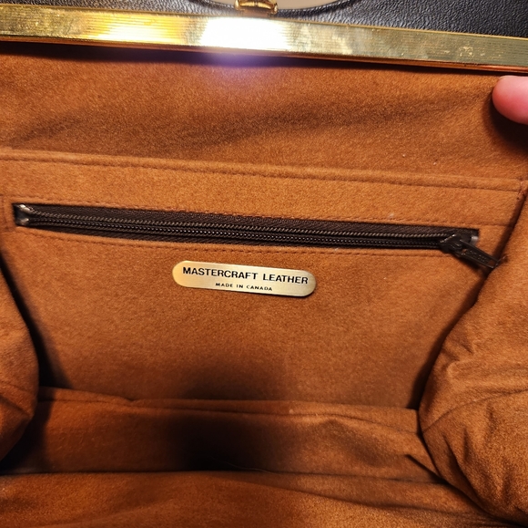 Vintage Navy Blue Genuine Leather shoulder bag - Picture 5 of 9